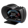 Tbest écran GPS Affichage tête haute OBD2 + GPS jauge intelligente voiture HUD compteur de vitesse Turbo RPM alarme pour camion de-0