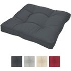 BEAUTISSU HOME STYLE Beautissu Coussin extérieur imperméable Xluna 60x60x10cm - Gris graphite - Pour Assise - Idéal pour extérieur jardin balcon