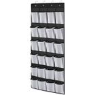INSFITY Range Chaussures Porte Suspendu en Tissu Avec 24 Poches 150 x 50 cm Organisateur de Chaussures Pour Placard de Salle de Bain Chambre