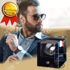 TECH DISCOUNT Remontoir Automatique - TD® - Double Compartiment - Silencieux - Cuir - Verre Trempé