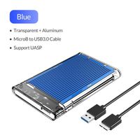 USB3.0 bleu - boîtier de disque dur externe USB3.1 Gen1 Type C, 5Gbps, 4 to, pour Windows-Mac