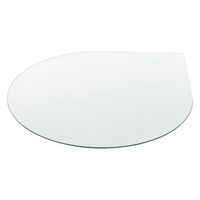 Plateau de table en verre ESG diametre 90 cm ovale transparent