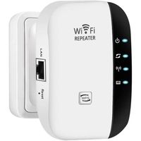 WiFi Répéteur WiFi Booster 300Mbps Extenseur sans Fil Amplificateur de Signal du Réseau Avoir AP/Répéteur et WPS Fonction,