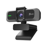 j5create JVU430 Webcam USB 4K Ultra HD, 3840 x 2160 Résolution de capture vidéo, Noir et Argent