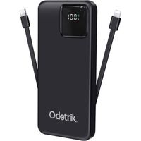 Odetrik Batterie Externe 10000mAh, 22.5W Power Bank PD3.0/QC4.0 avec 2 Câble(Type-C/Lightning), Charge Rapide pour Smartphone