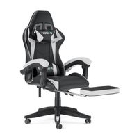 Fauteuil gamer ergonomique - Rattantree Chaise de bureau - Avec appui-tête, Support lombaire et Repose-pieds - Hauteur Réglable