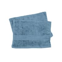 Lot de 2 serviettes invités 30x40 cm DOUCEUR bleu ocean 550gr/m2