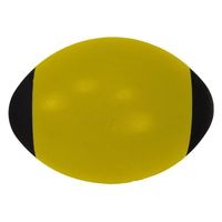 Ballon de rugby mousse haute densité Sporti France - jaune/noir - TU