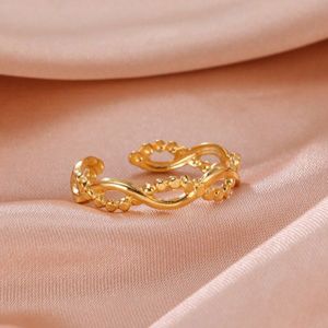 ALLIANCE - SOLITAIRE Skyrim-Bagues ouvertes en acier inoxydable pour femmes,coeur géométrique,réglable,esthétique,bijoux de fête- Style 21 Gold