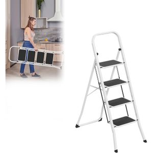 Tabouret Escabeau Pliant 3 Niveaux – Bois Multifonction – Chaise Pliante échelle