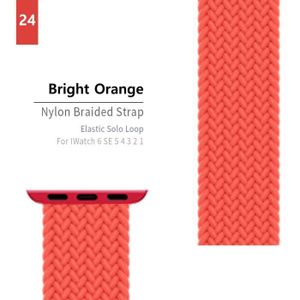 BRACELET MONTRE CONNEC. couleur orange vif taille XL Bracelet tressé en Ny