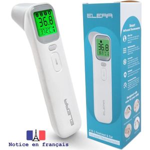 Thermomètre Sans Contact + Frontal - NTF3000 - Blanc - Garantie 1 an