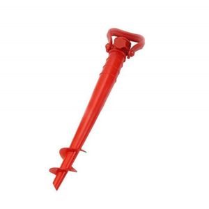 Porte Parasol Plage Ou Terre Avec Manchette Pour Parasol 19 32 Mm Rouge