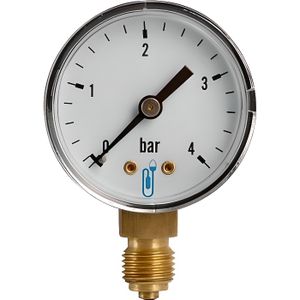 1/4NPT 0-6 bar Manomètre de pression d'eau d'air Manomètre à montage  latéral pour l'instrument de cadran d'huile d'air d'eau : :  Commerce, Industrie et Science