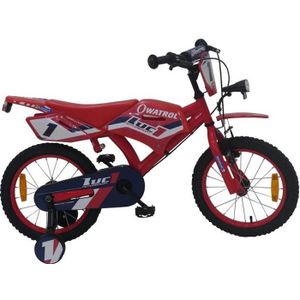VÉLO ENFANT Vélo 16'' motobike - LUC1 - cadre acier - rouge - mixte