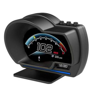 AFFICHAGE PARE-BRISE Tbest écran GPS Affichage tête haute OBD2 + GPS jauge intelligente voiture HUD compteur de vitesse Turbo RPM alarme pour camion de