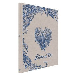 Livre D'Or DIY à Personnaliser – Pages Blanches A4 Paysage, Couverture Blanche Avec Nœud Satin, 80 Feuilles Premium