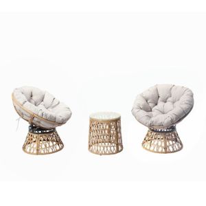 Ensemble table et chaise de jardin Salon de jardin - 1 place - PAPAZAN  - Concept Usi