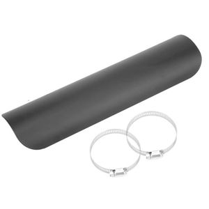 Bouclier thermique de silencieux déchappement universel pour moto Cache-chaleur droit Cache-tuyau déchappement Tuyau pare-chaleur Cache-pare-chaleur moto 黑色 
