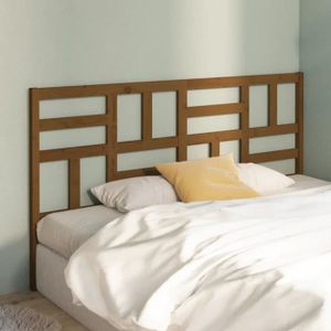 TÊTE DE LIT Tête de lit en bois massif de pin - FYDUN - Marron miel - 206x4x104 cm