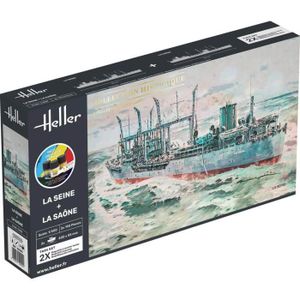 KIT MODÉLISME Maquettes bateaux - HELLER - Starter Kit - La Seine et La Saone - 1/400 - 380 pièces - Coloris Unique