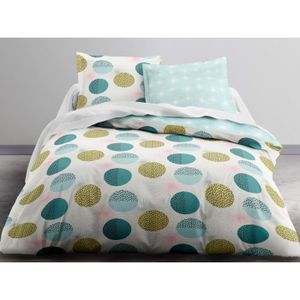 220x240 cm Beige//Blanc 82 GSM TODAY Crazy Agraba-Parure HC3 : Housse de Couette 220x240 2 Taies d/’Oreiller 100/% Polyester,
