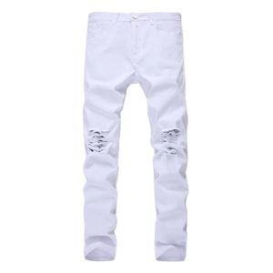 JEANS Jeans de sport jogger déchiré effet usé troué pour