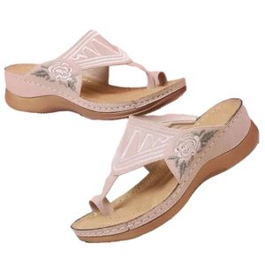 chaussures compensées rose