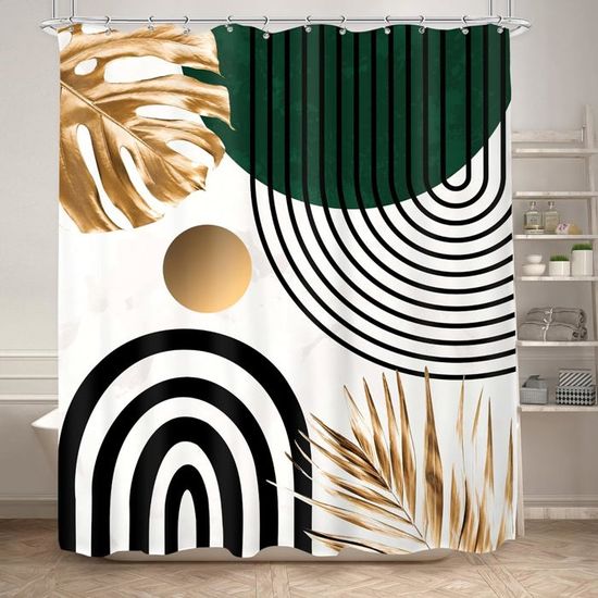 Autocollants Abattant WC Feuilles Vertes & Fleurs - Vinyle Imperméable - Déco Salle De Bain Nature