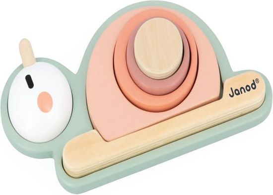 Train escargot à tirer Sweet Cocoon - Janod - Jouet à tirer - Jouet en bois