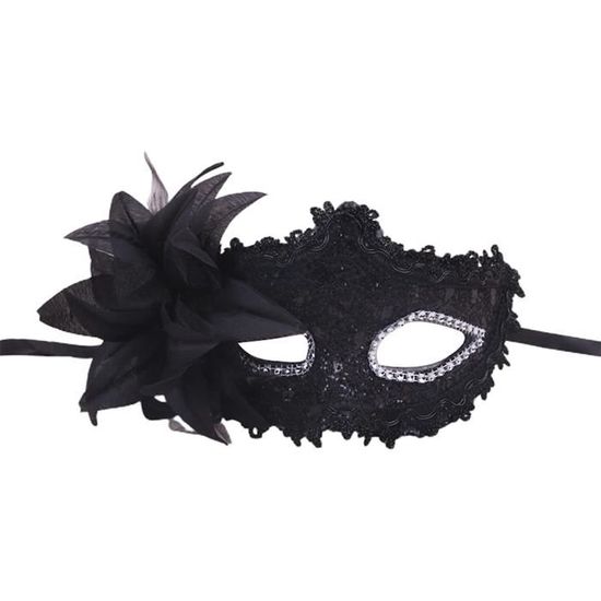 Masque Demi-visage En Dentelle Noire Pour Mascarade, Accessoire Photo Pour Halloween Carnaval Cosplay~p145501782