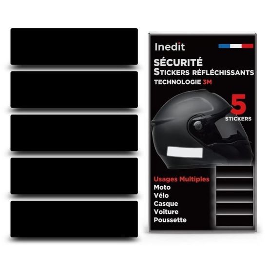 5 Stickers Reflechissant Casque Moto Bande Reflechissante Casque Moto (85X23Mm) Homologation