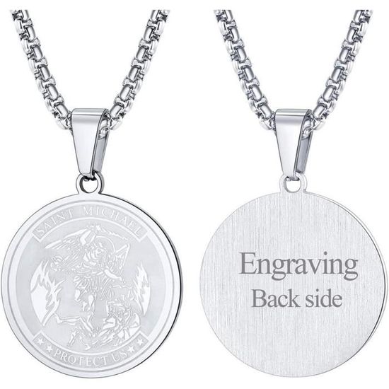 Collier Archange Michael FaithHeart - Médaille Protection Acier Inoxydable | Cadeau Spirituel