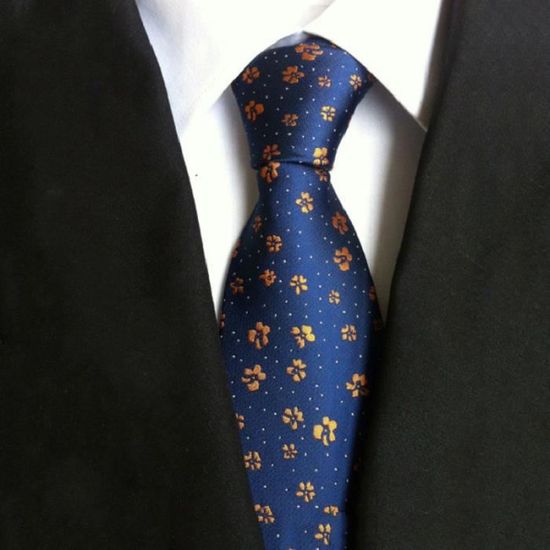 CRAVATE Homme - Cravate fleurie à fleurs de mode décontractée style 3 - bleu NS™