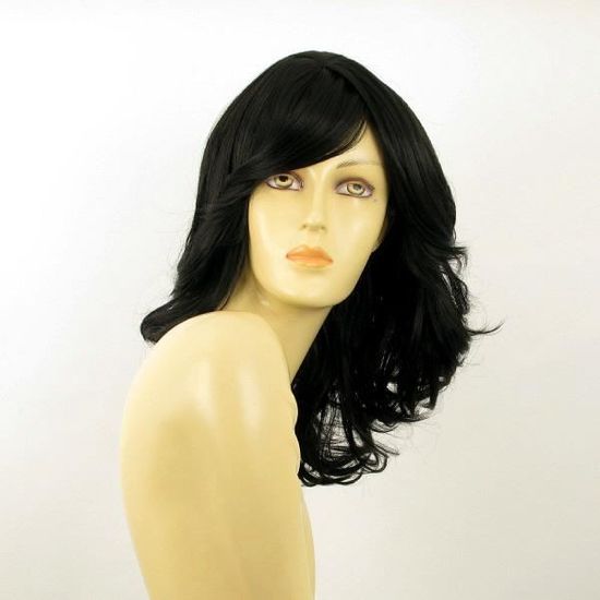 Perruque Synthétique Mi-longue Charlotte - Noir 1B - Bonnet Classique - Neuf Avec étiquettes