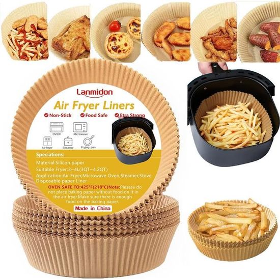 Feuilles De Cuisson Rondes En Papier Sulfurisé Antiadhésif, 100 Pcs