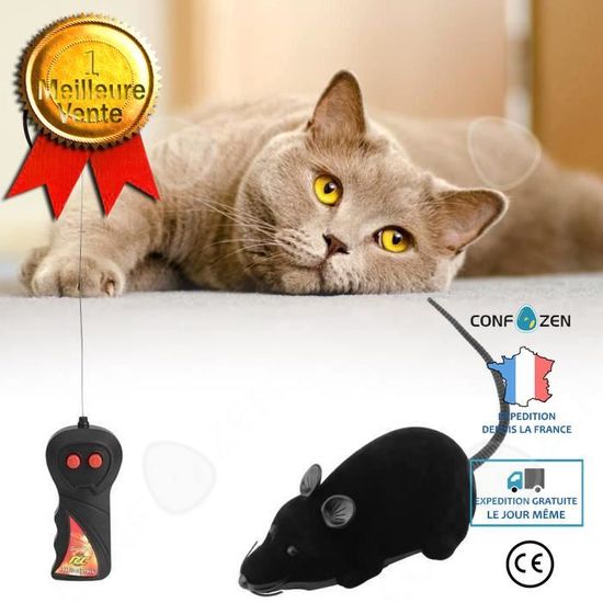 C® Souris de souris de rat électronique à télécommande sans fil RC pour chat cadeau de Noël chiot