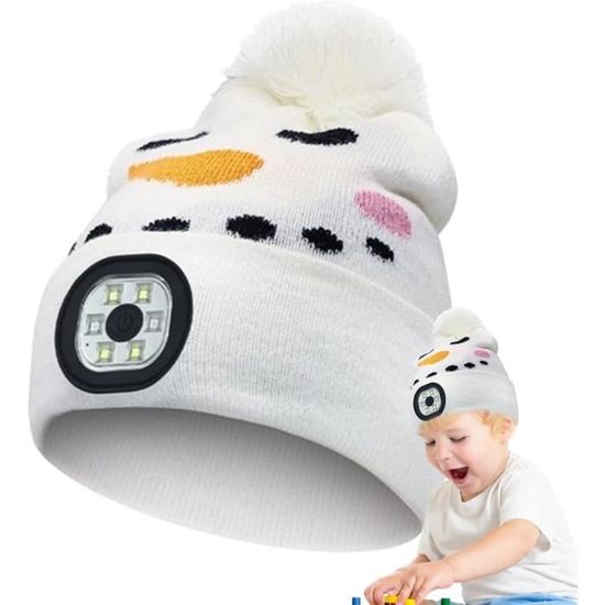 2 Pièces Chapeau De Bonnet LED Unisexe Avec 3 Modes De Lumière