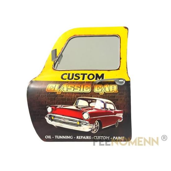 Miroir Déco 3D - Applique Murale Vintage en Métal - Portière Voiture Custom  Classic Car (46x42cm) - Cdiscount Maison