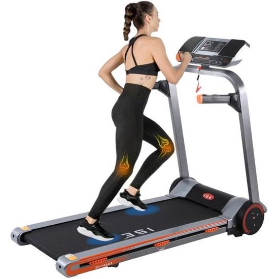 ISE Tapis de Course Electrique Pliable ,Motorisé‎ Inclinaison Automatique 10 ,avec MP3/USB