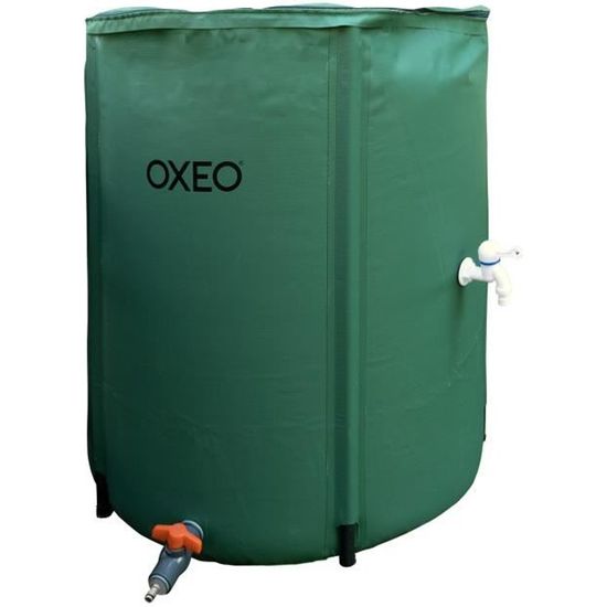 Réservoir récupérateur eaux de pluie - OXEO - 300L - PVC armé souple - Blanc