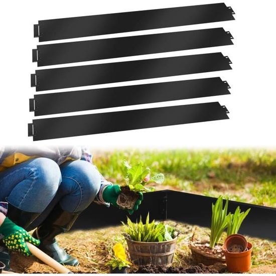 Daromigo Bordure De Pelouse En Métal 25 M - 25 Pièces - 18 Cm