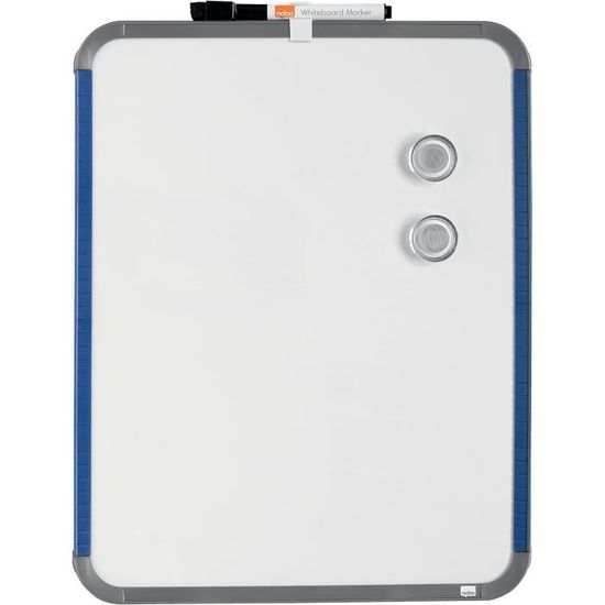 Mini Tableau Blanc Magnétique Nobo 215x280mm - Avec Marqueur Et Aimants Pour Bureau/Maison