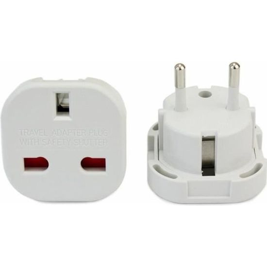 Adaptateur De Voyage Prise UK/USA Vers Europe/France - Universel - Neuf