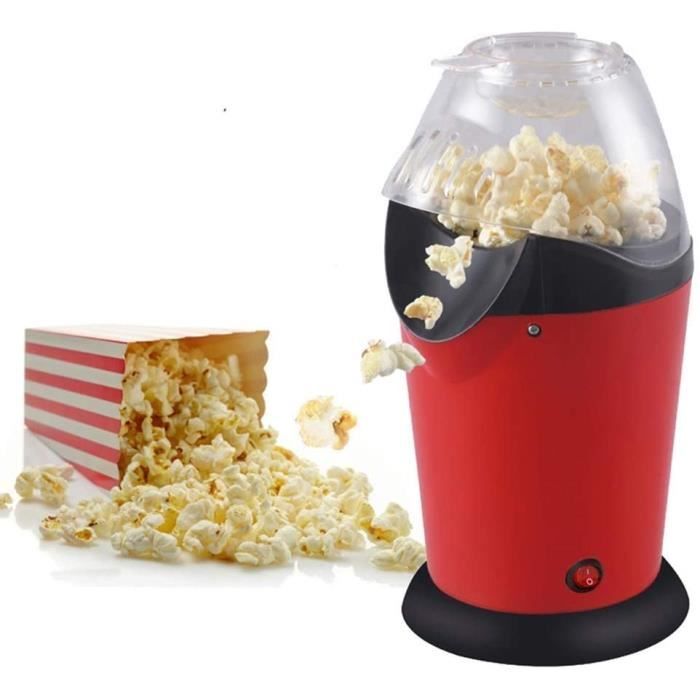 Machine à popcorn hot air popcorn popper, 1200w popcorn maker, machine