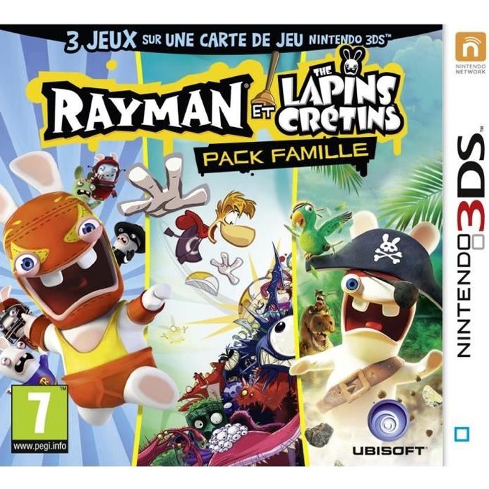 Jeu 3DS Rayman et les lapins crétins Pack famille