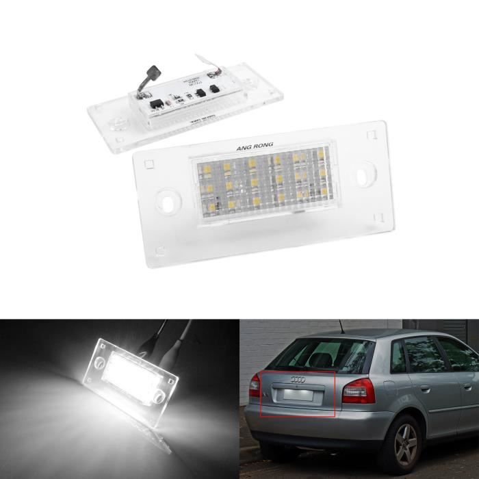 ANGRONG 2x Canbus Feux Eclairage de Plaque d'immatriculation LED lampe d'éclairage pour Audi A4 B5 Avant (Kombi) A3 8L lifting