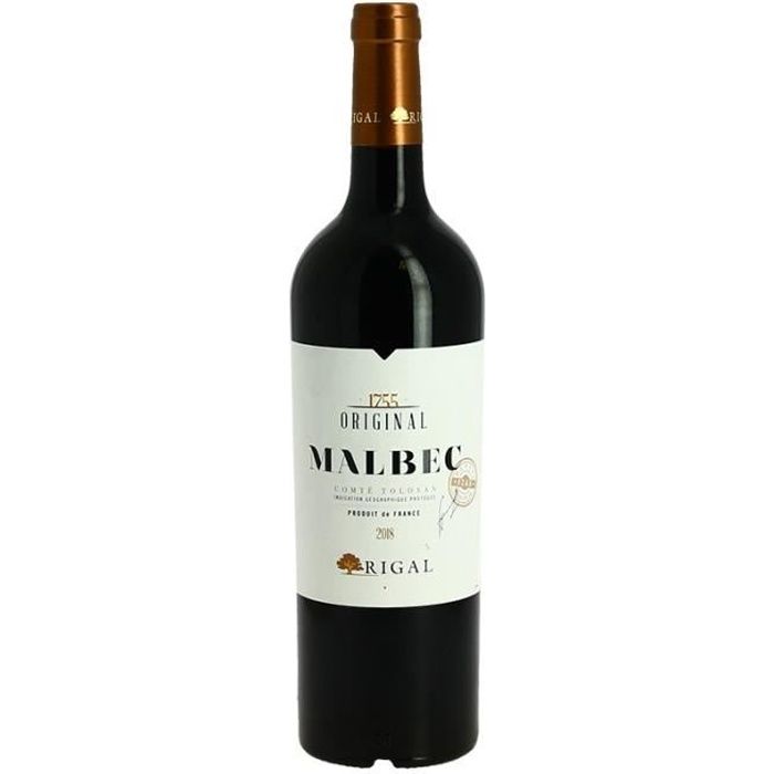 Original malbec Compté Tolosan Vin Rouge by Rigal