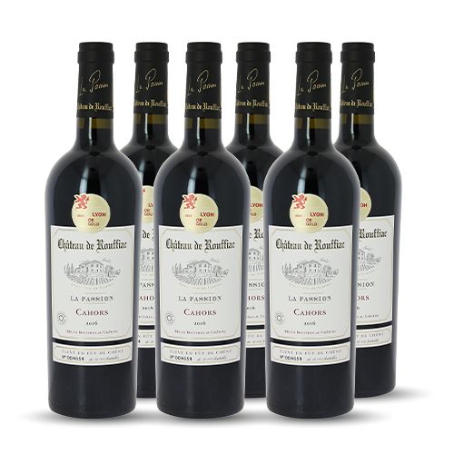 Château de Rouffiac La Passion Élevé en fût de chêne Cahors Rouge 2016 6x75cl