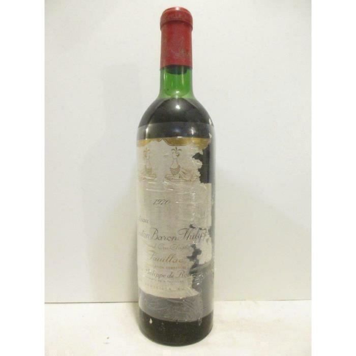 pauillac château mouton baron philippe de rothschild grand cru classé (b2) rouge 1970 - bordeaux